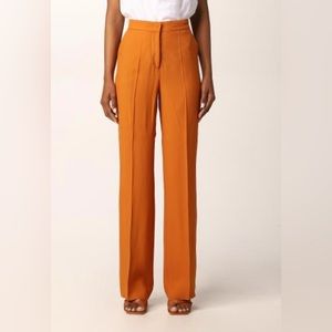 🧡 BURNT ORANGE BOOT LEG TROUSERS high waisted so comfy